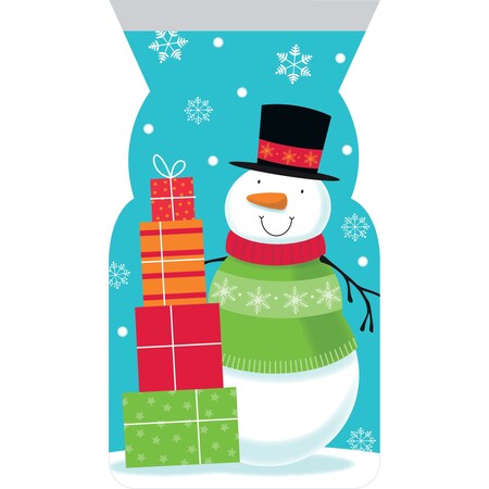 Creative Converting 9" x 5" Snowman Favor Bags with Zipper PK144, 144PK 357335